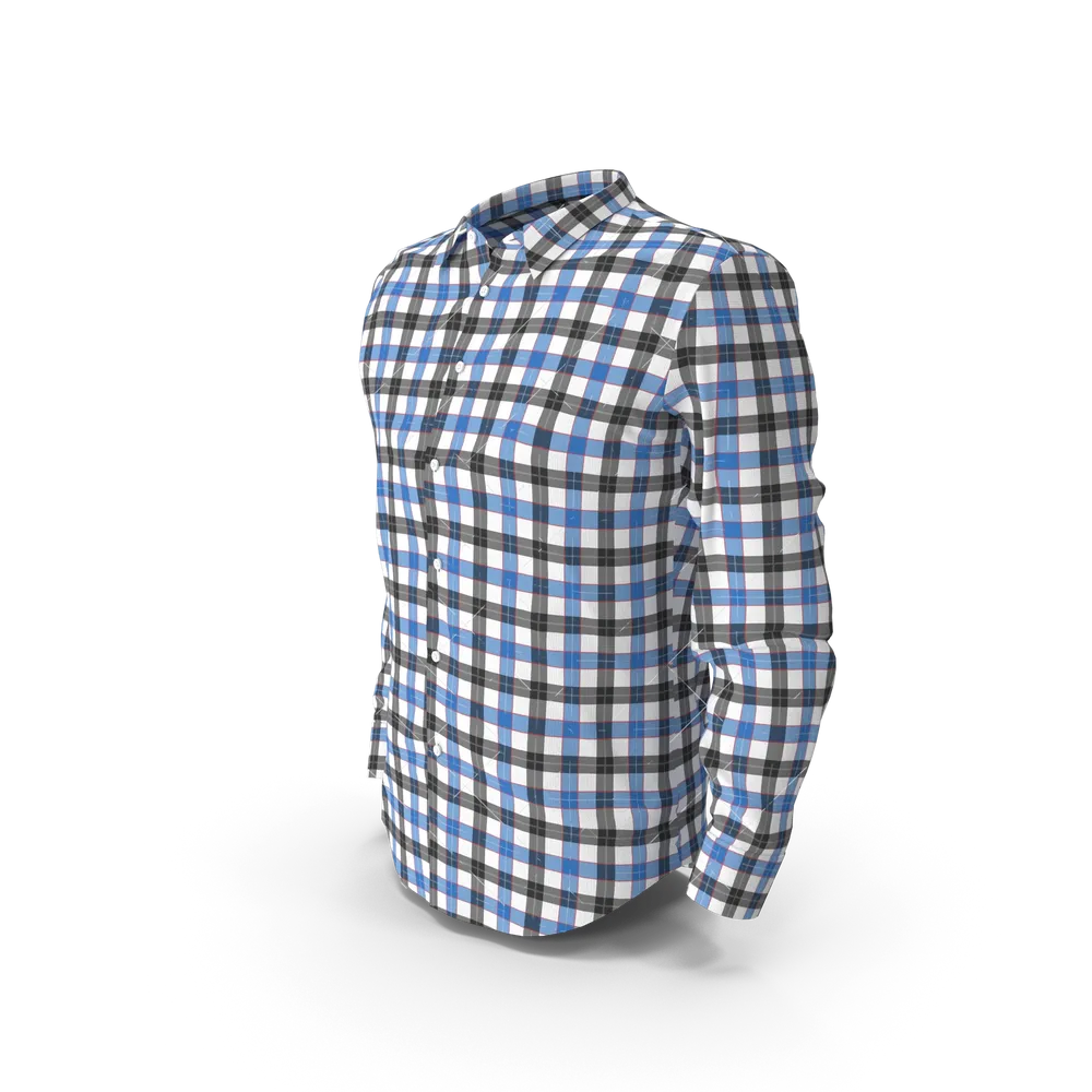 Camisa a cuadros azul y negra