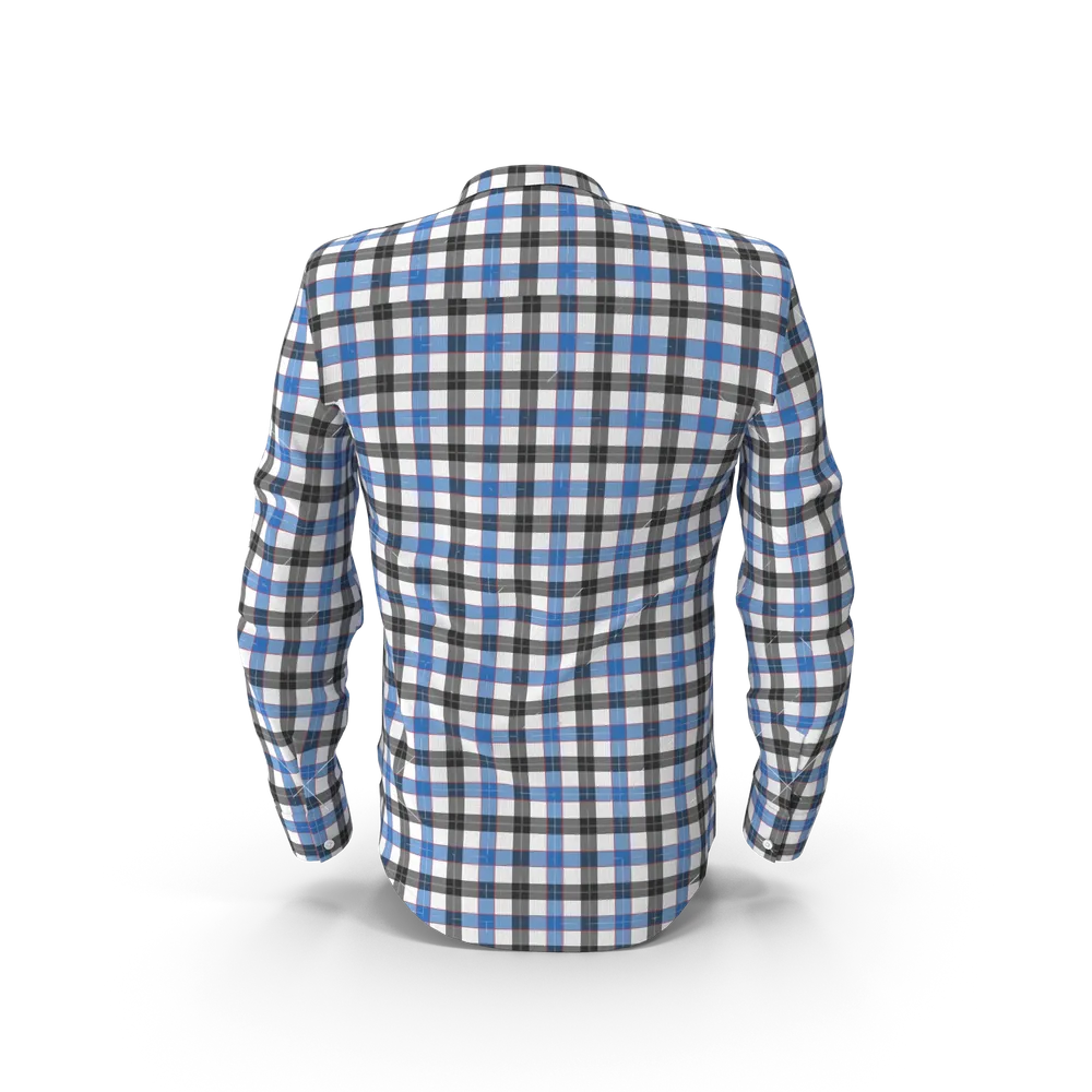 Camisa a cuadros azul y negra