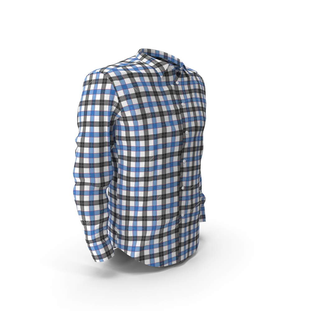 Camisa a cuadros azul y negra