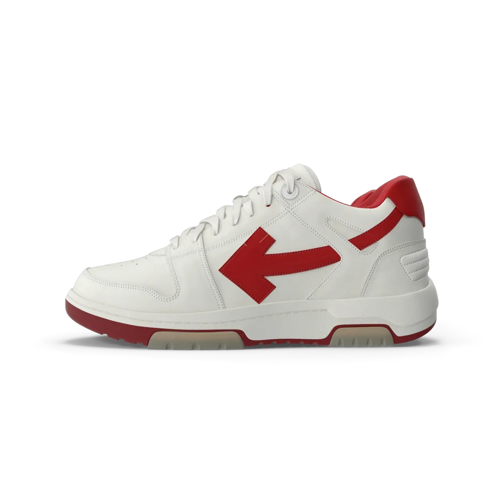 Tenis deportivos blanco hueso y rojo