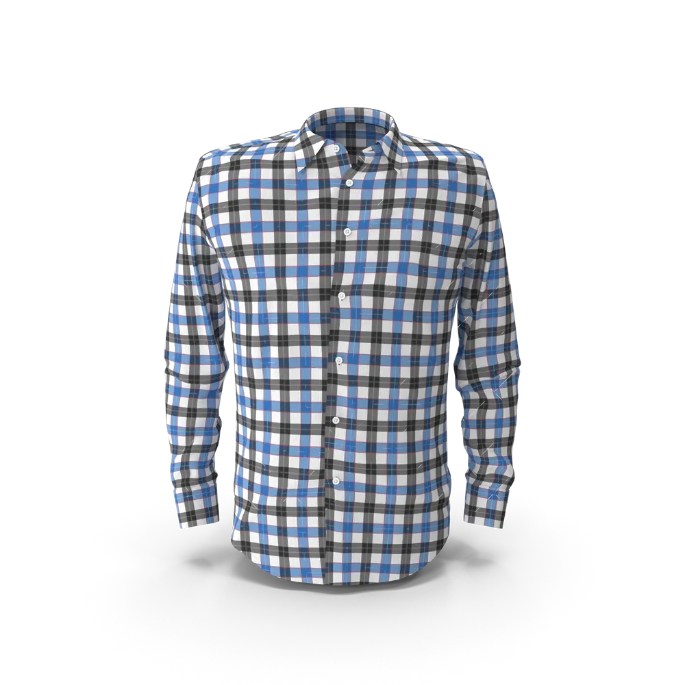 Camisa a cuadros azul y negra