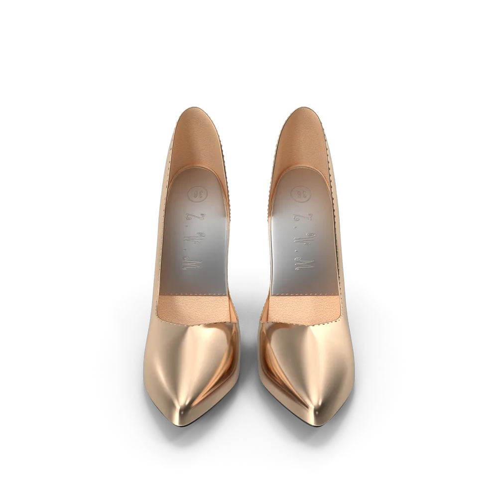 Zapatos dorados para mujer